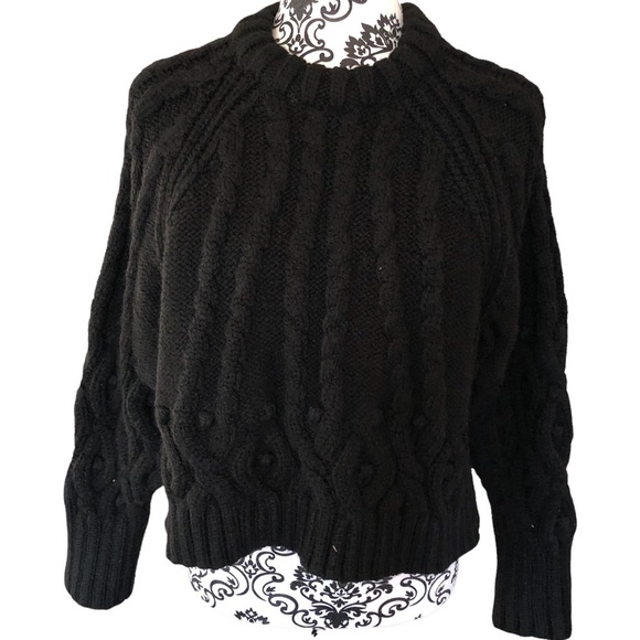 ZARA Black Cable Knit Sweater - Picture 1 of 9